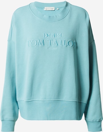 TOM TAILOR DENIM Sweatshirt in Blue: front