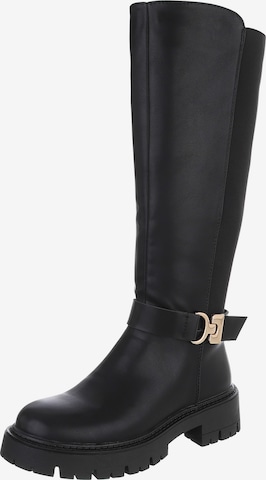 Ital-Design Boots in Black: front