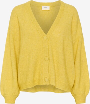 Cream Knit Cardigan 'Blu' in Yellow: front