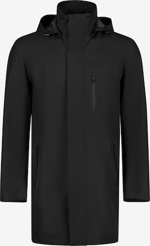 ROY ROBSON Between-Seasons Coat in Black: front