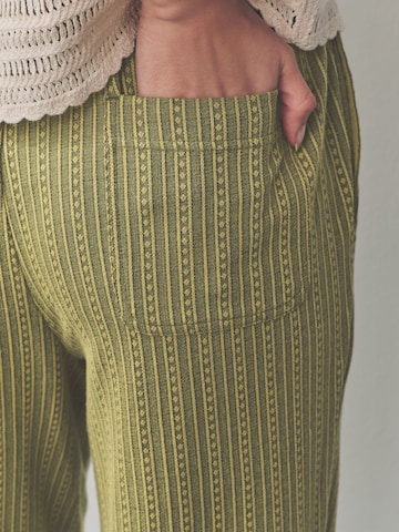 Next Wide Leg Hose in Grün