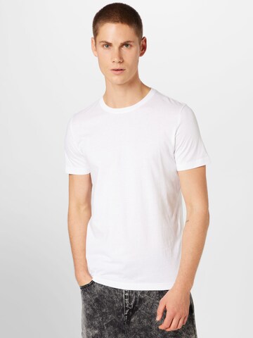 T-Shirt SELECTED HOMME en blanc : devant