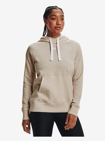 Sweat de sport 'Rival' UNDER ARMOUR en beige : devant