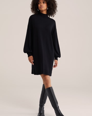 WE Fashion Трикотажное платье в Черный: спереди