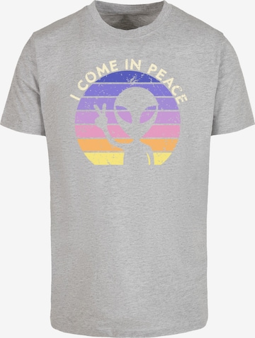 T-Shirt 'Alien Peace Sunset' F4NT4STIC en gris : devant