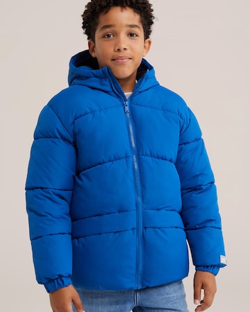 WE Fashion Tussenjas in Blauw: voorkant