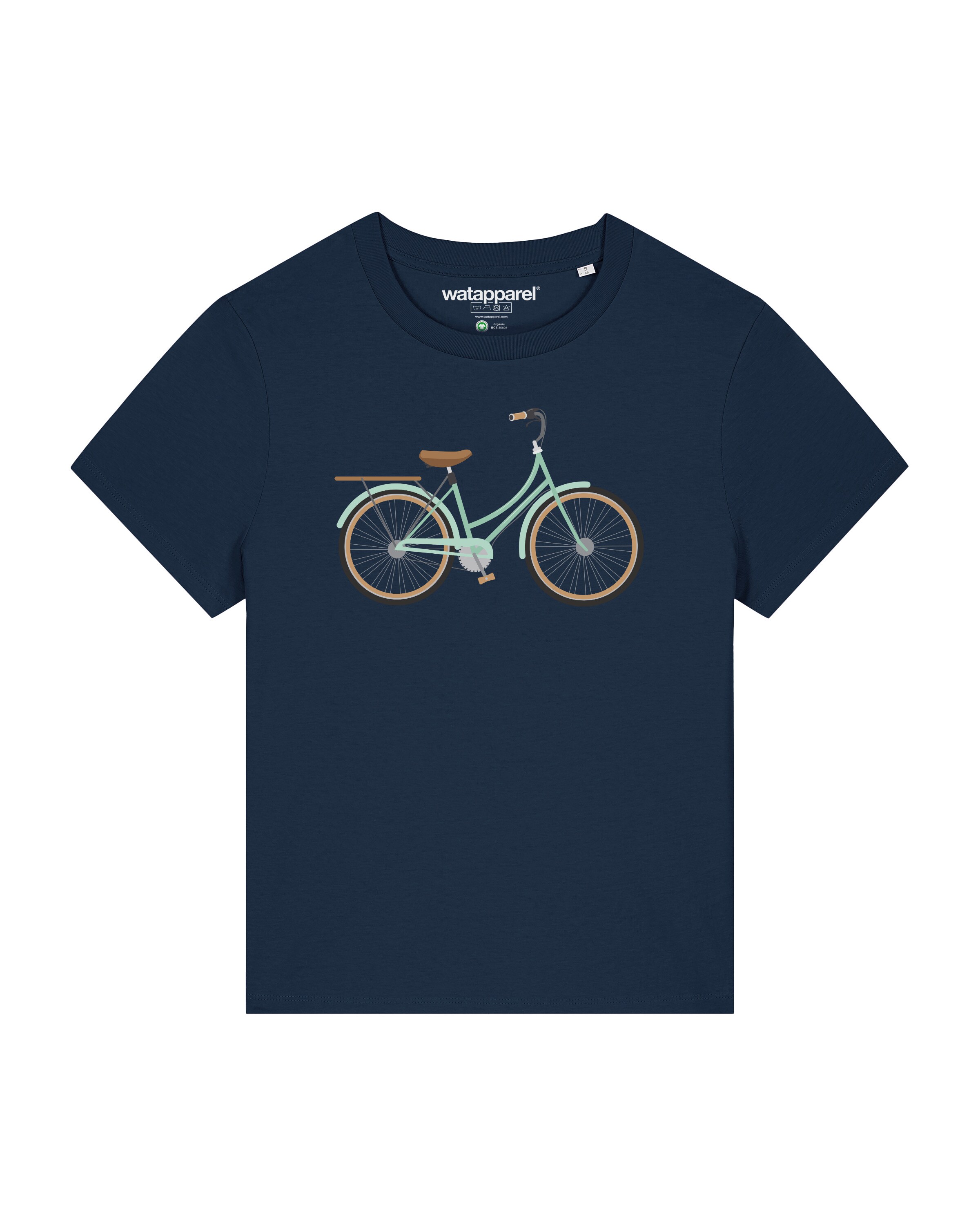 Maglietta 'Mint Bike' di Watapparel in blu: frontale