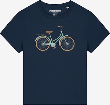 Maglietta 'Mint Bike' di Watapparel in blu: frontale