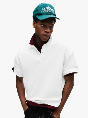 BershkaMajica 'INTERLOCK' - bijela boja