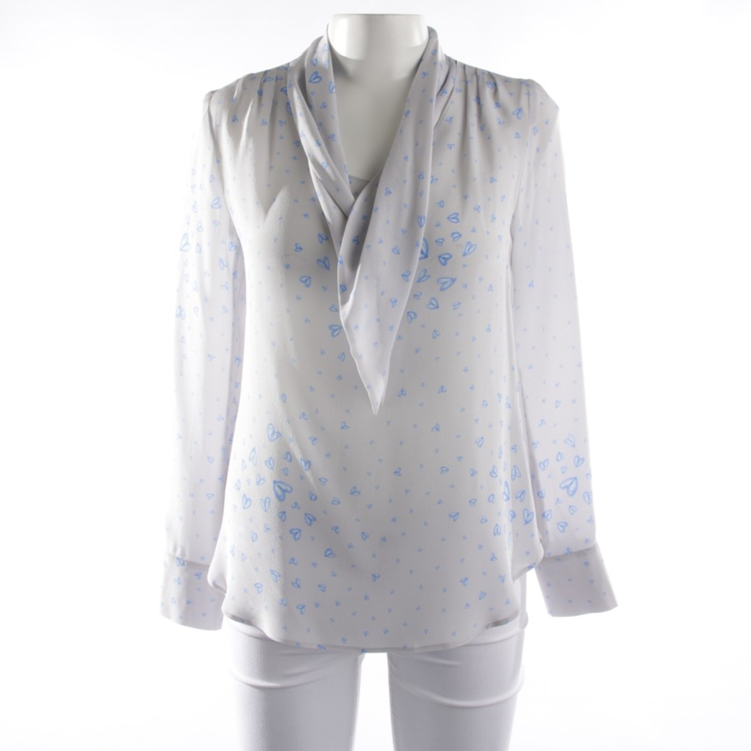 Maison Common Seidenbluse XS in Blau: Vorderseite