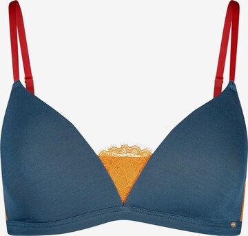 Skiny Triangle Bra in Blue: front