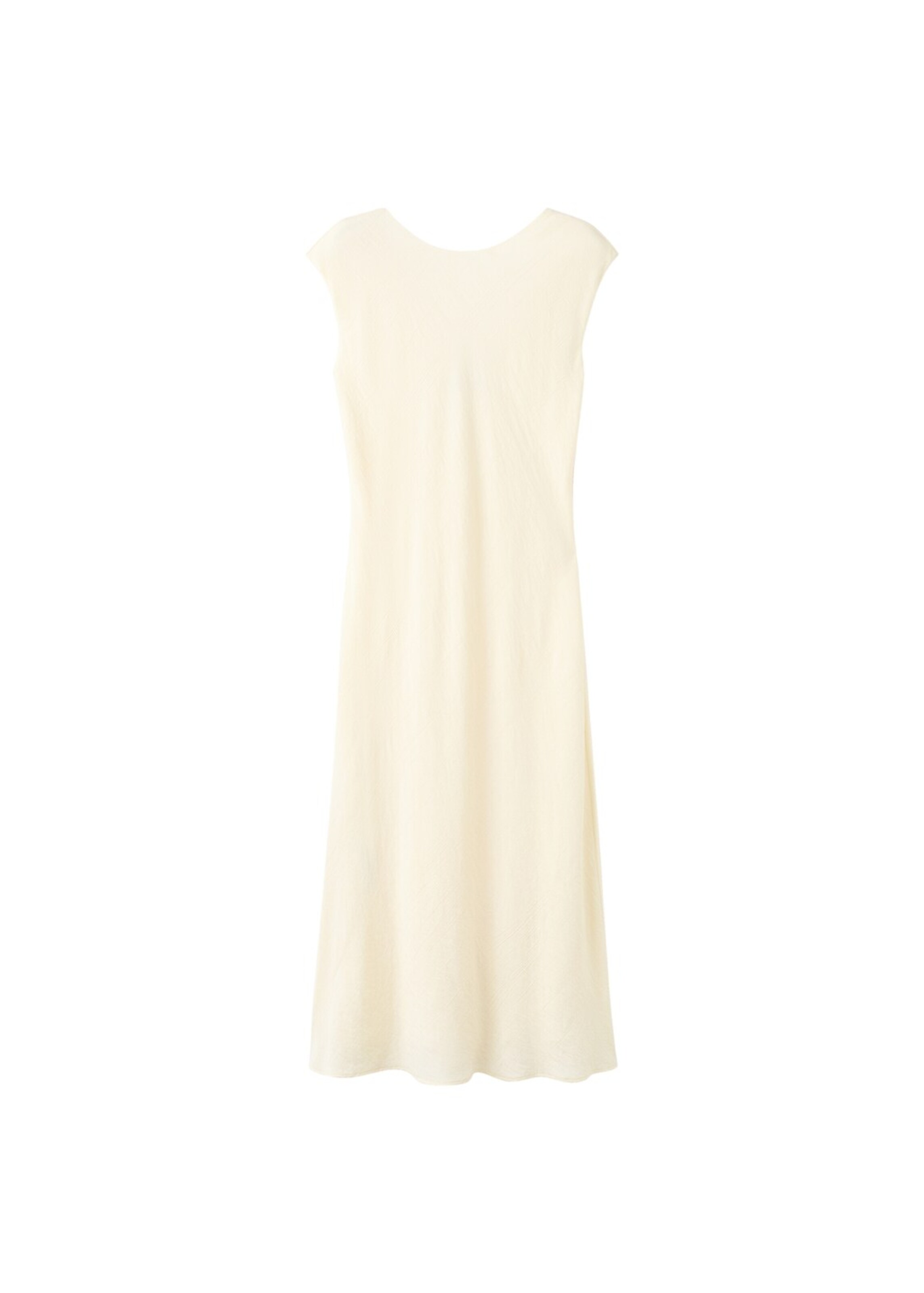 MANGO Dress 'Crink-a' in Beige: front