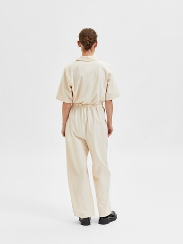 SELECTED FEMME Jumpsuit 'Malvina-Ida' in Beige