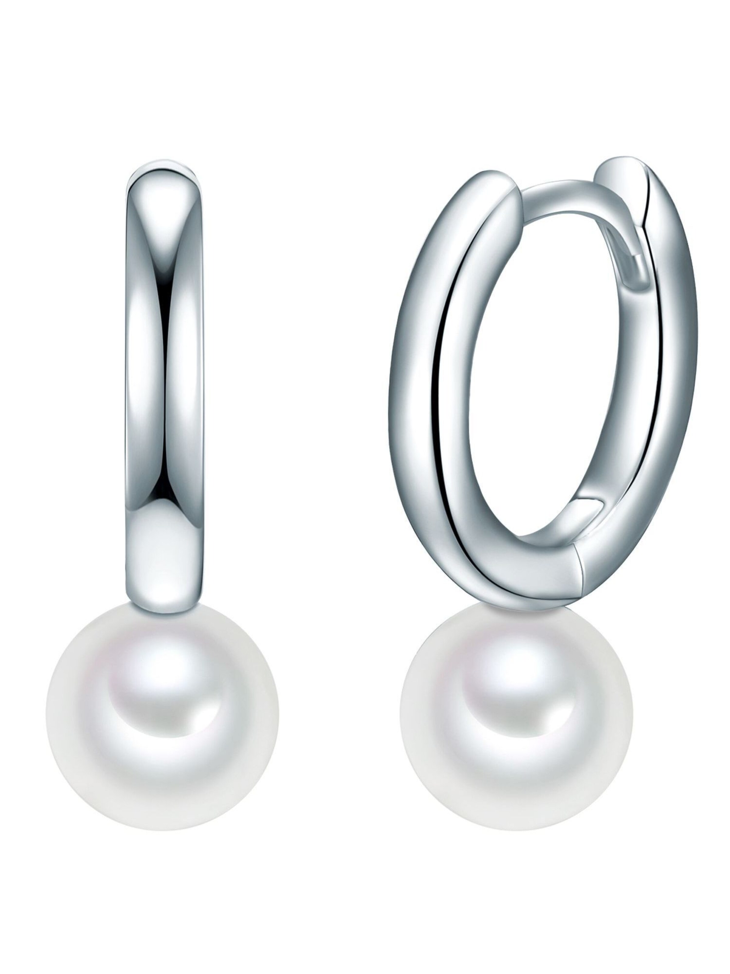 Boucles d'oreilles Valero Pearls en argent : devant