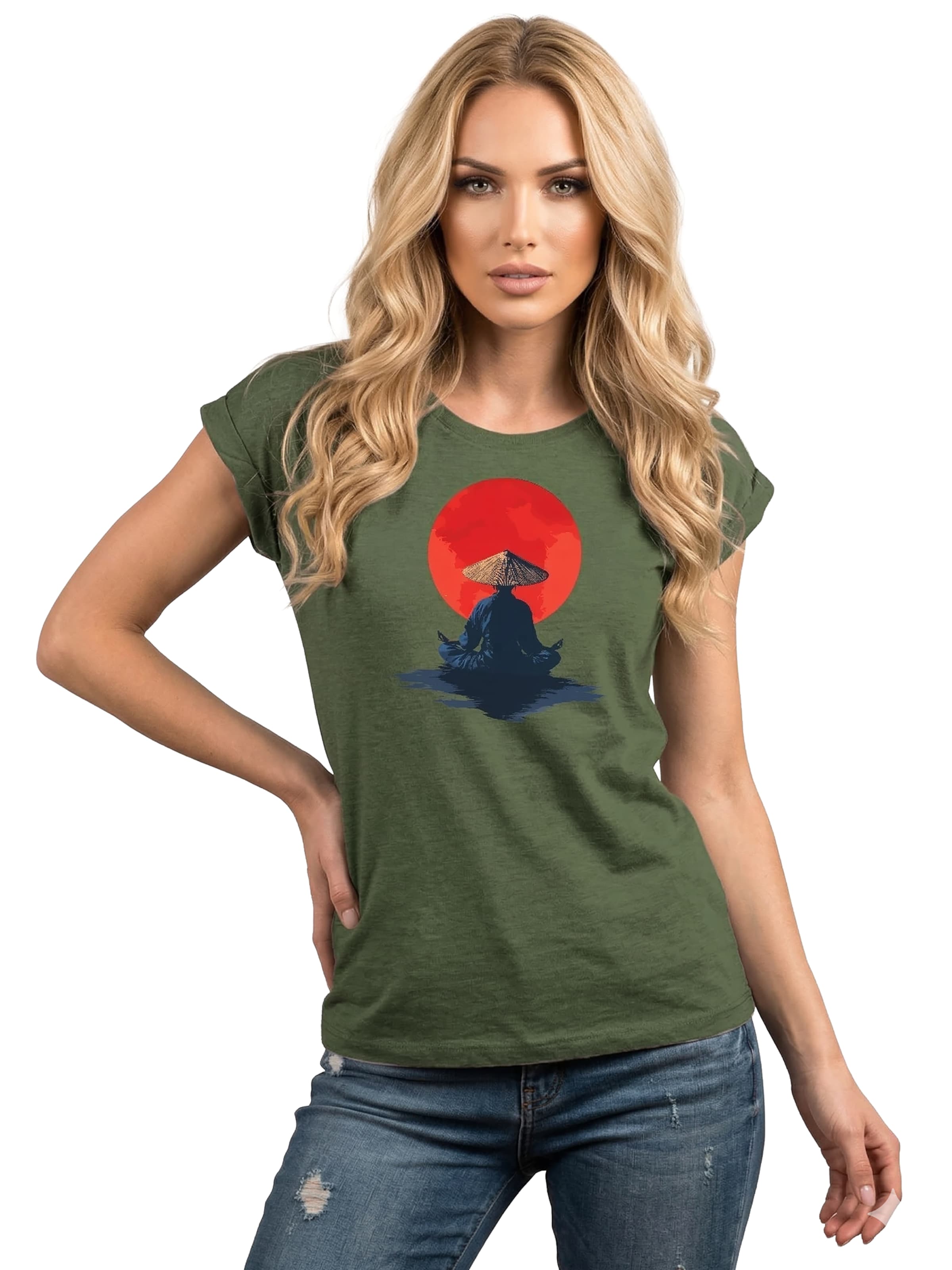 MAKAYA Shirt 'Monk' in Green: front