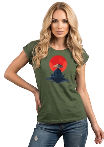 MAKAYA Shirt 'Monk' in Green: front