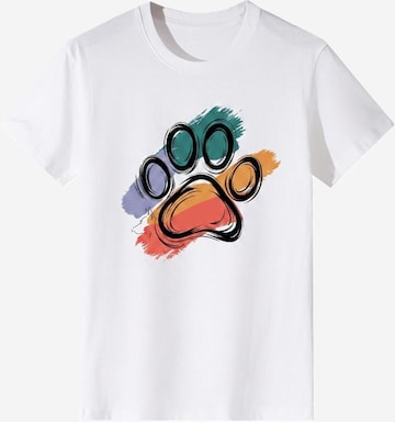 T-shirt 'Summer Short Sleeve Cotton Tops' LapaPlus en blanc : devant