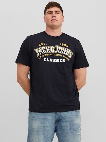 T-Shirt Jack & Jones Plus en bleu : devant