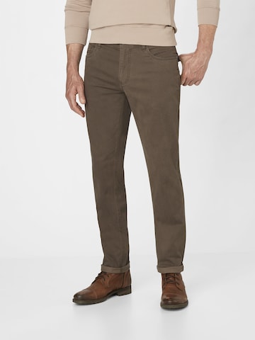 REDPOINT Regular Pants in Brown: front