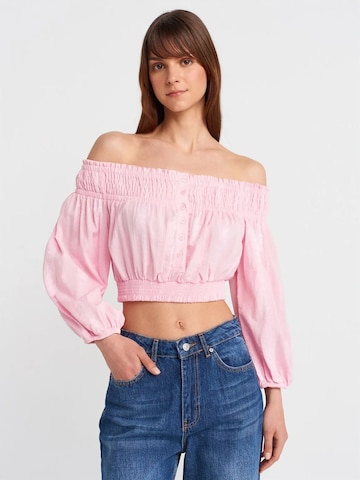 Dilvin Blouse in Pink: front
