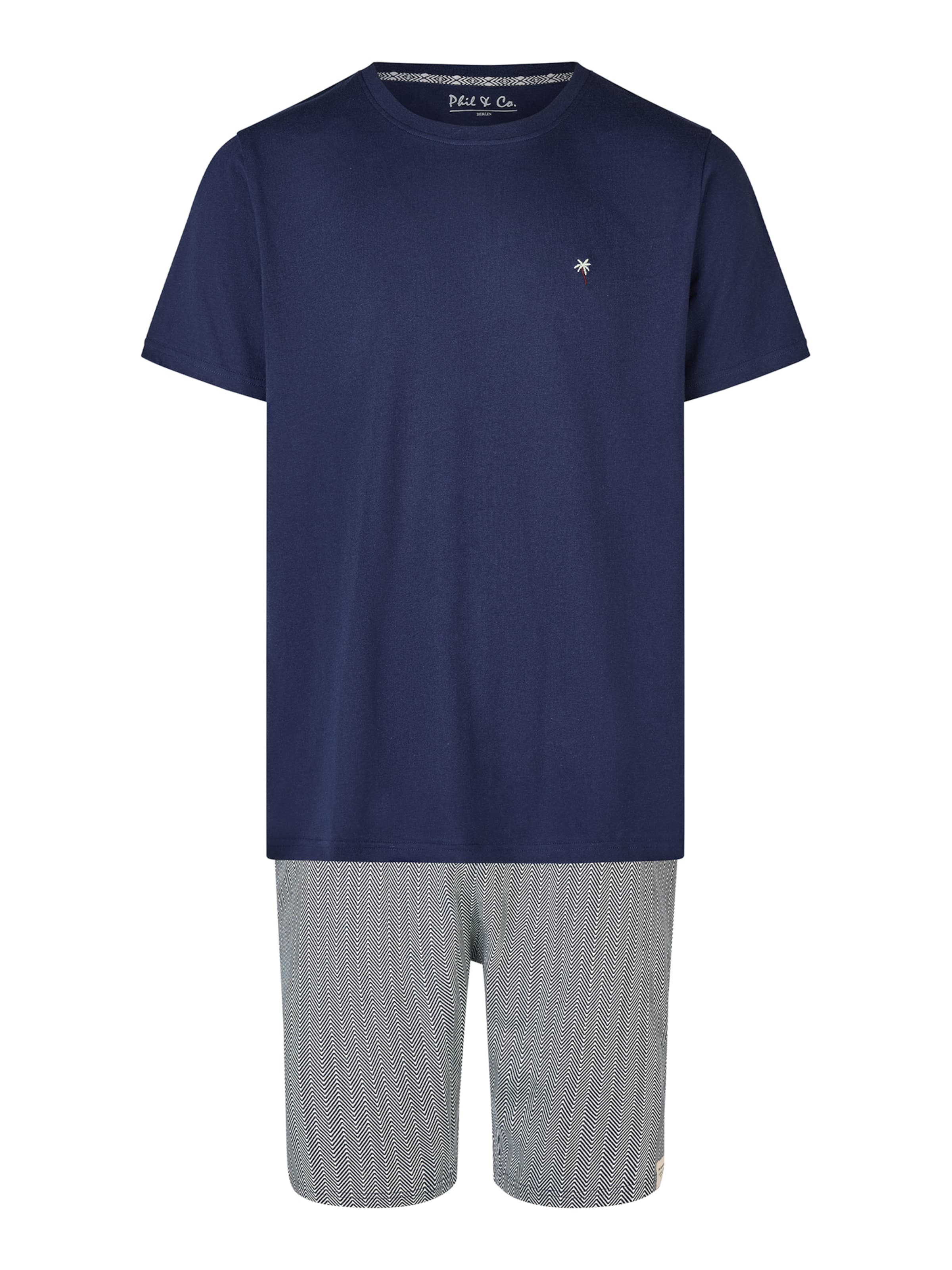 Pyjama court ' Lounge Dreams ' Phil & Co. Berlin en bleu : devant