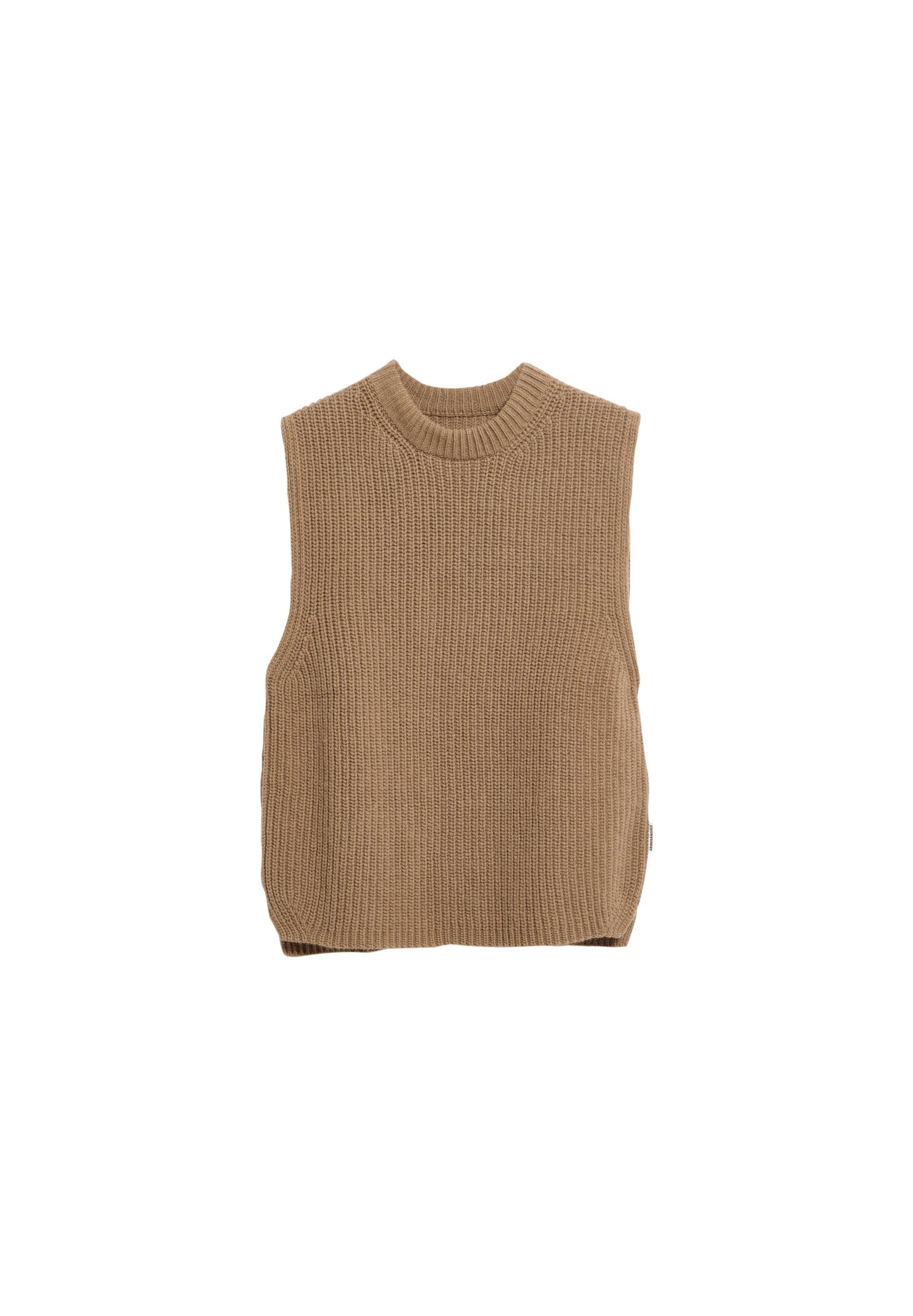 ARMEDANGELS Knitted vest in Brown: front