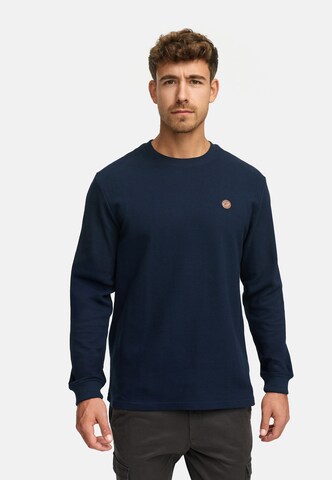 INDICODE JEANS Sweatshirt in Blue: front
