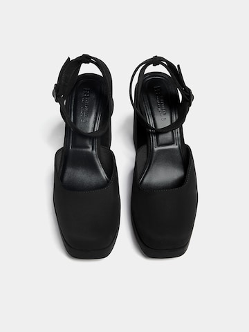 Pull&BearCipele s potpeticom i otvorenom petom - crna boja