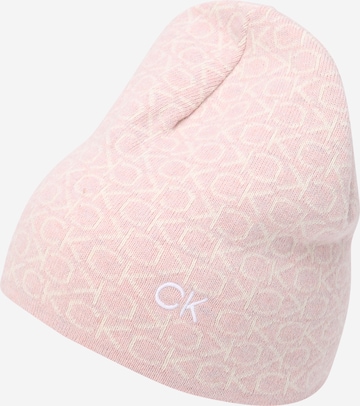 Bonnet Calvin Klein en rose : devant