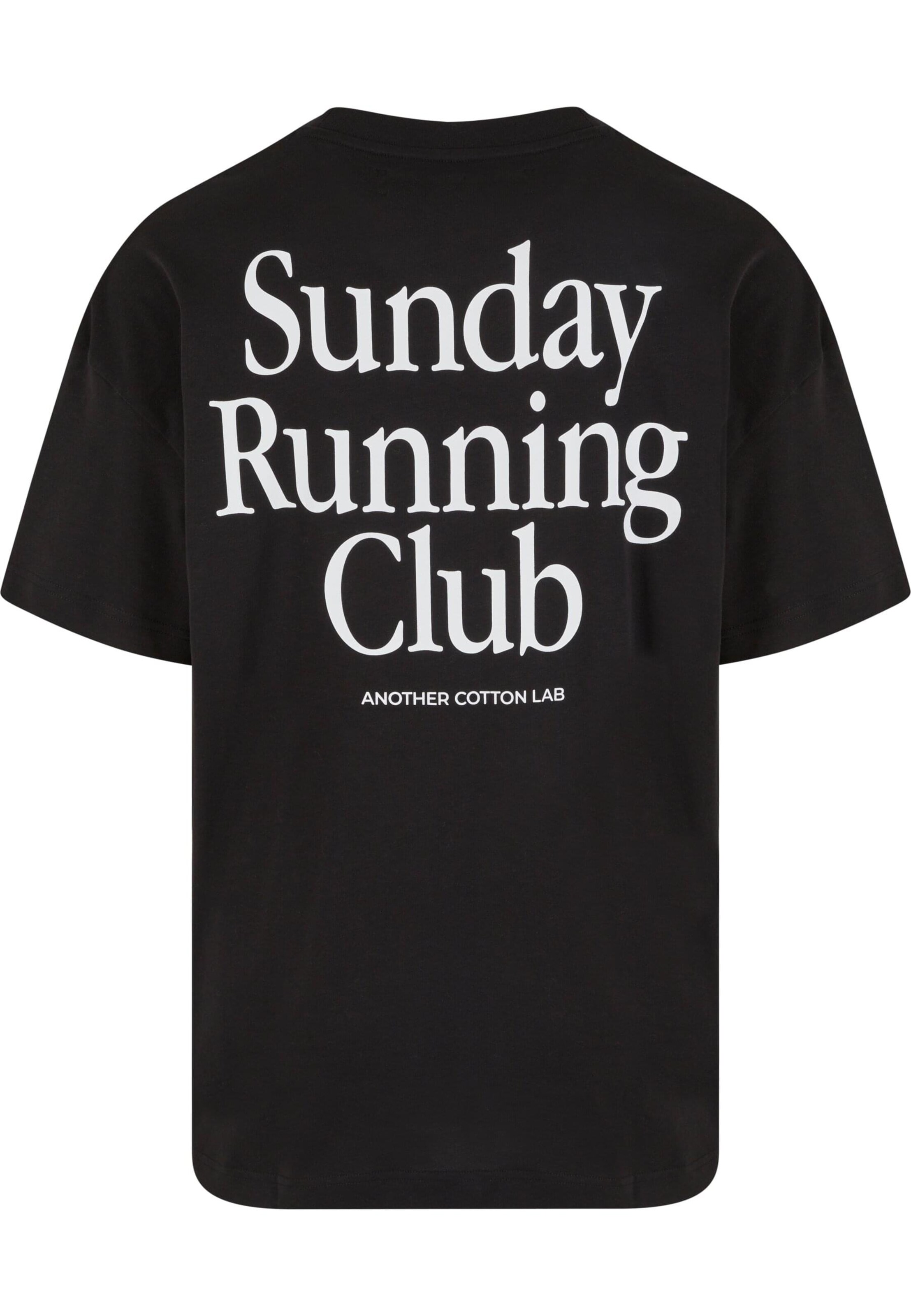 Maglietta 'Sunday Running Club' di Another Cotton Lab in nero