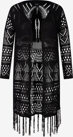 Ulla Popken Knit Cardigan in Black: front