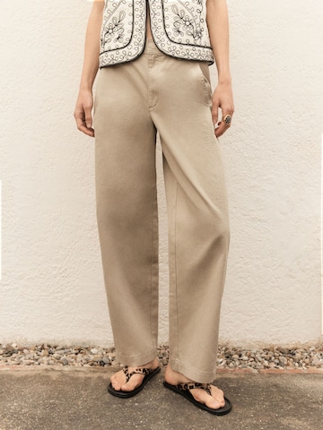 Barrel Pantalon Bhoem en beige : devant