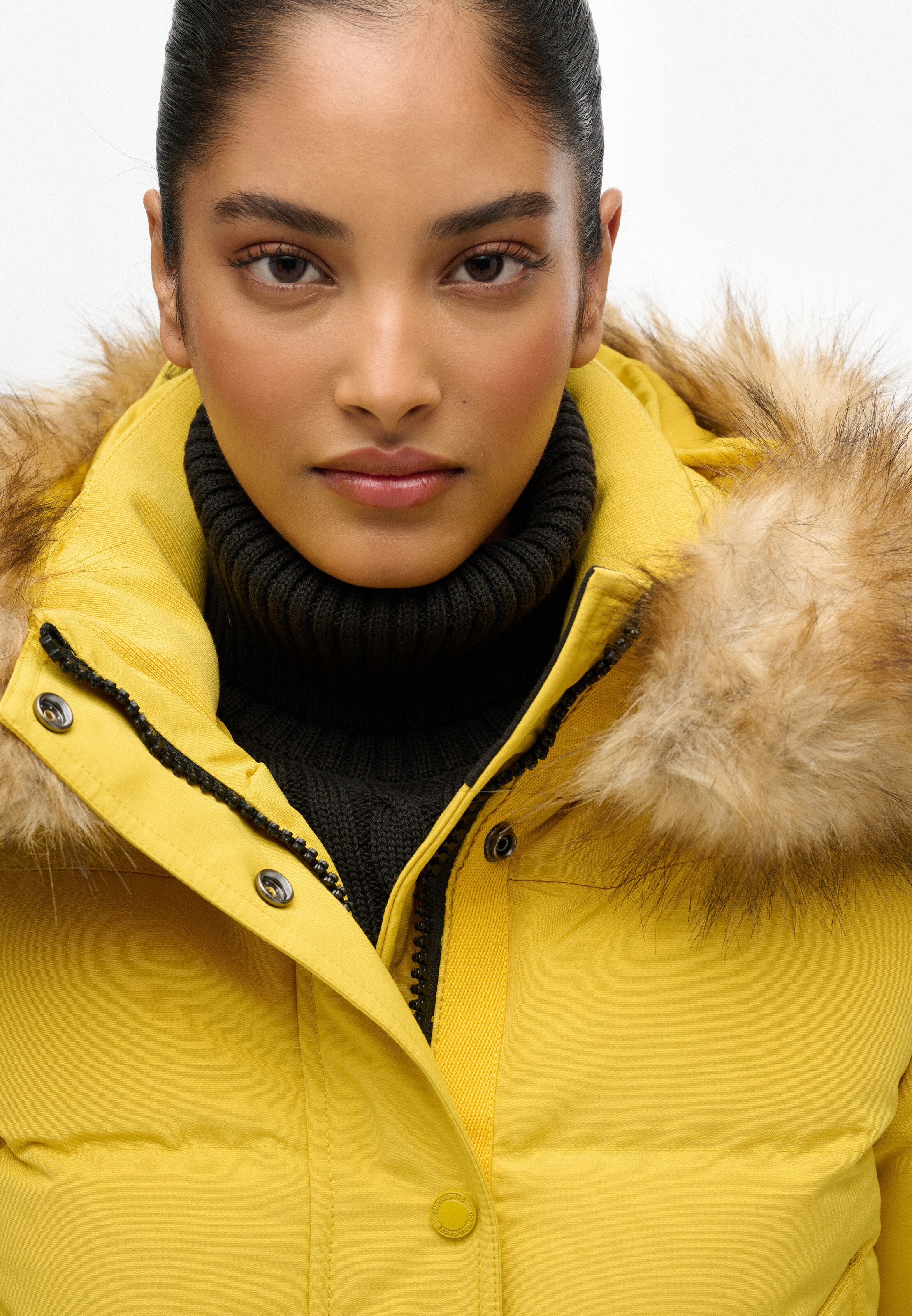 Superdry & Co Winter Jacket 'Everest' in Yellow