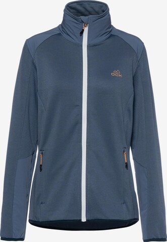 OCK Athletic Fleece Jacket in Blue: front