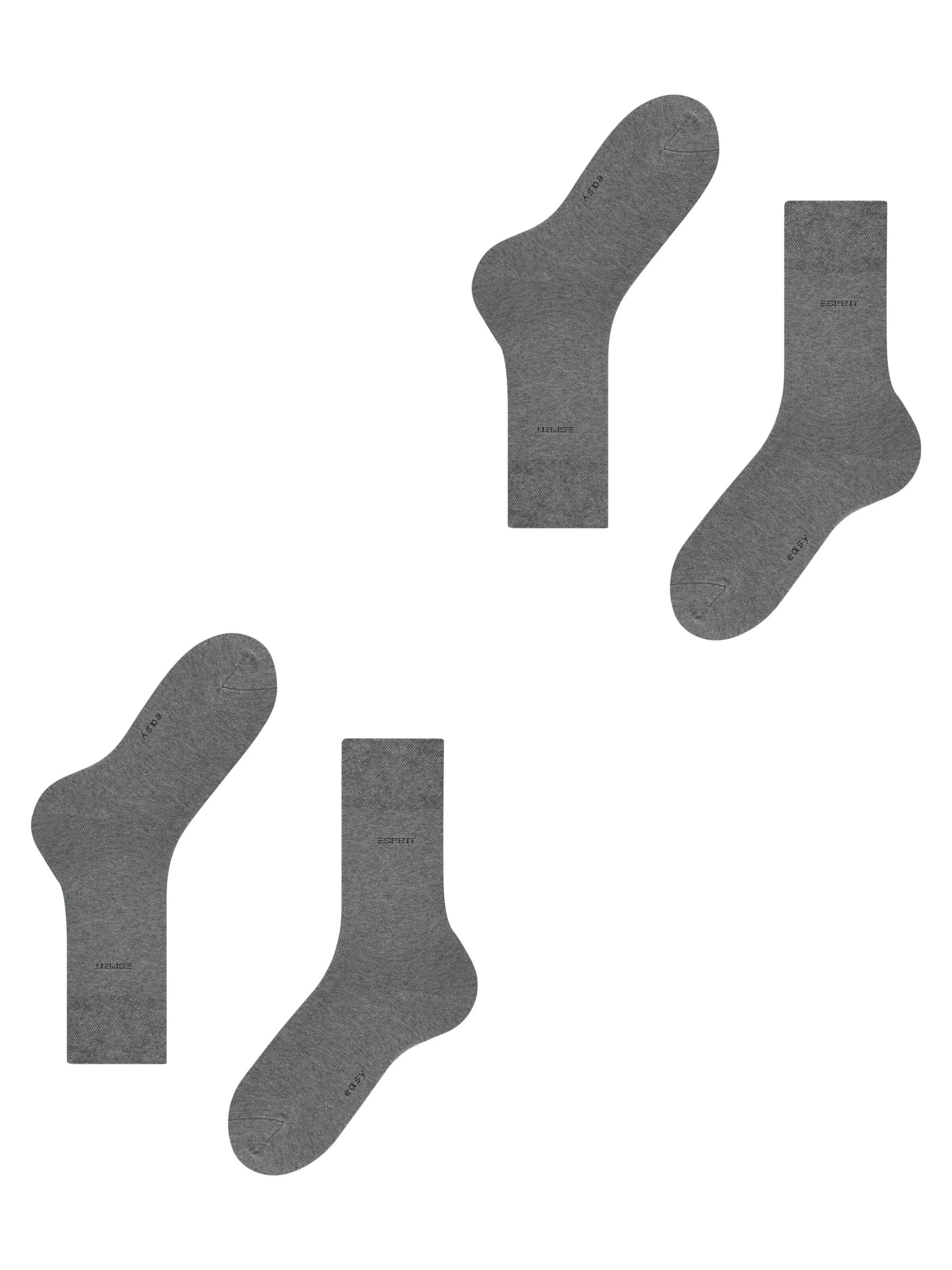 ESPRIT Socks 'Basic Easy 2-Pack' in Grey