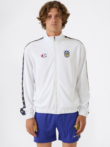 Veste de survêtement Champion Authentic Athletic Apparel en blanc : devant
