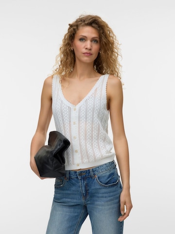 VERO MODA Strickweste 'VMLux' in Weiß: Vorderseite
