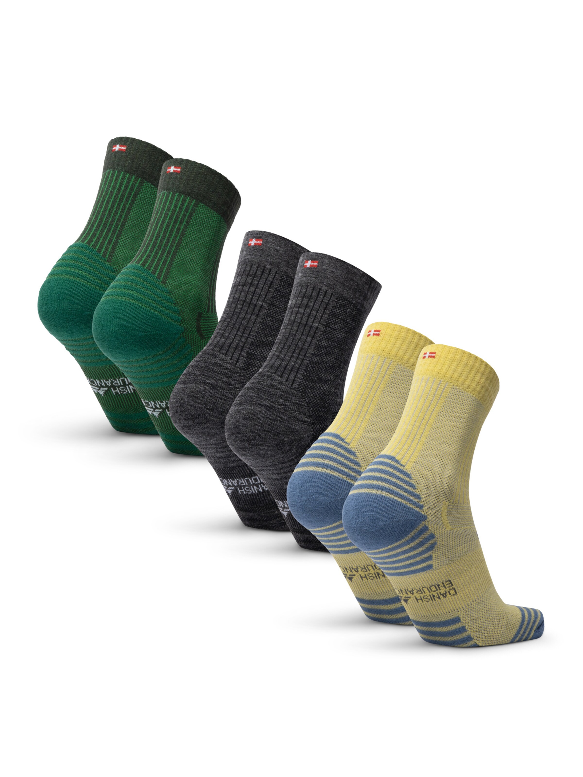 Chaussettes de sport 'Light Hiking Crew' DANISH ENDURANCE en jaune