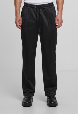 Urban ClassicsLoosefit Hlače 'Pintuck' - crna boja
