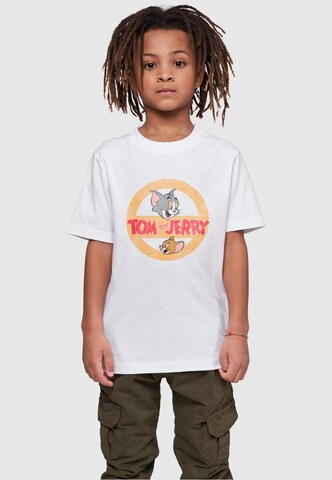 ABSOLUTE CULT T-Shirt 'Tom And Jerry - Circle One' in Weiß: predná strana