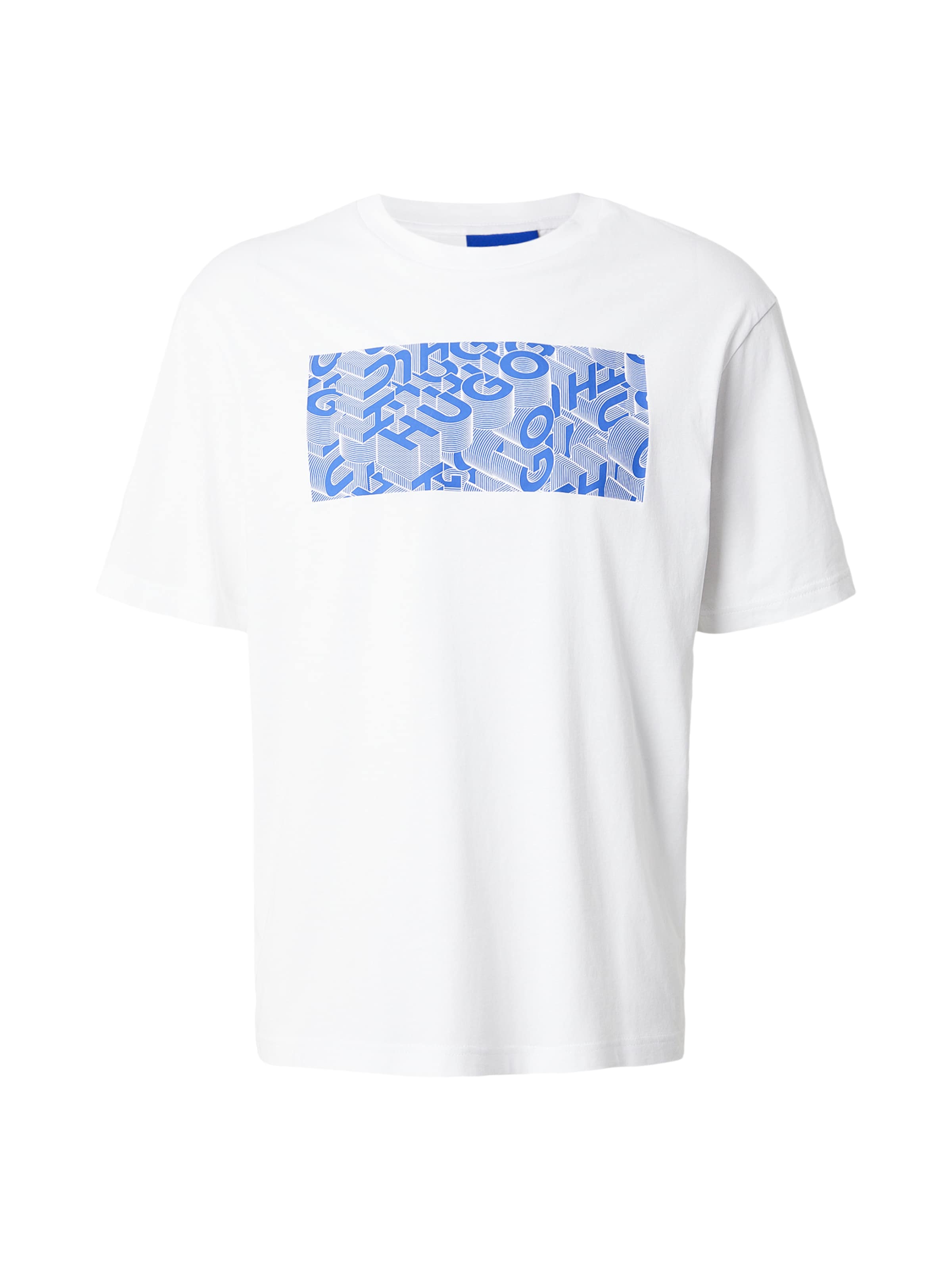 HUGO T-Shirt 'Nierofix' en bleu marine / blanc, Vue avec produit