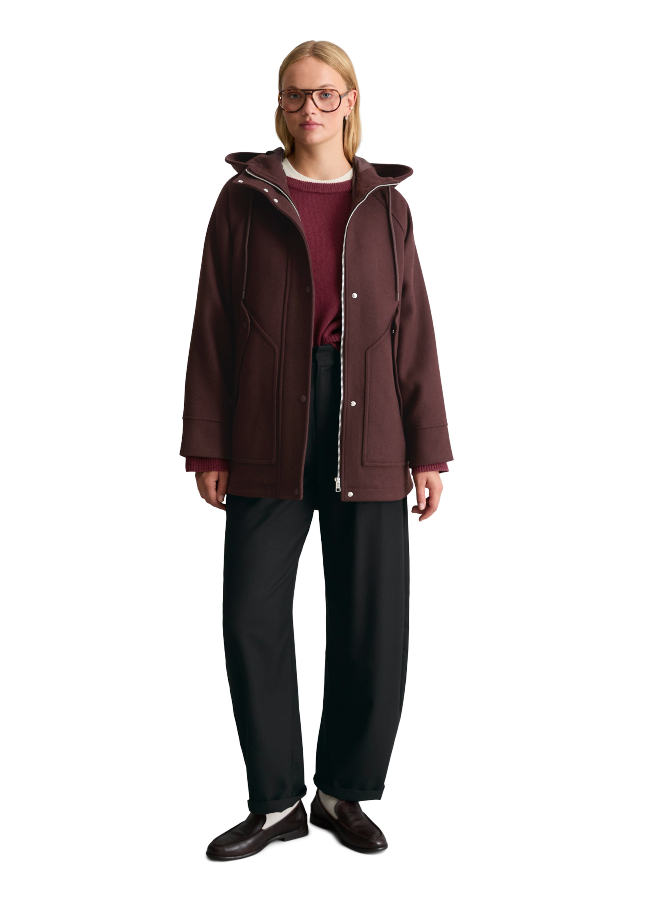 Marc O'Polo DENIM Between-seasons parka in Brown: front