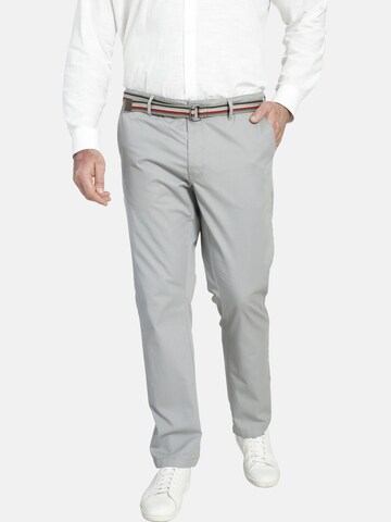 Charles Colby Loosefit Chino ' Baron Marchas ' in Grijs: voorkant