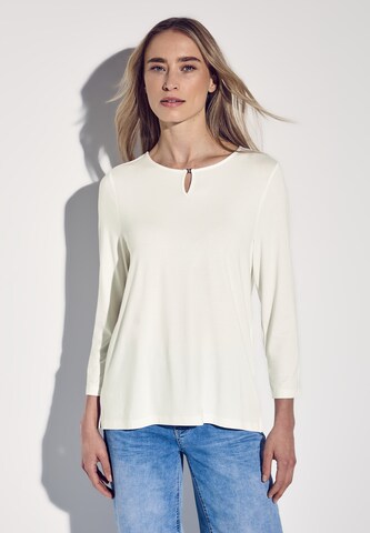 STREET ONE Jersey Shirt in Weiß: Vorderseite