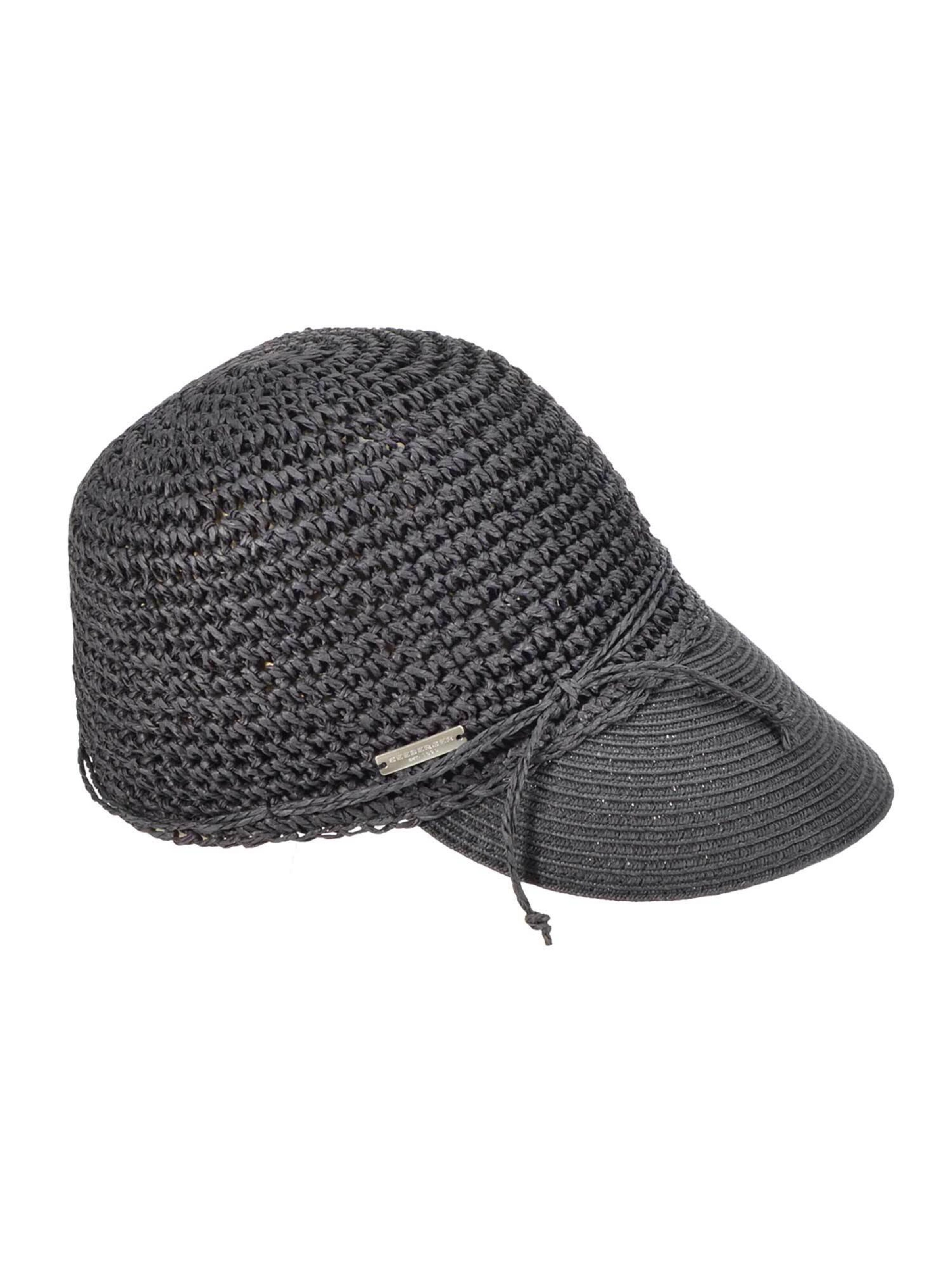 Seeberger Cap 'Cap'‌‌‌‌‌‌‌‌‌‌ in Schwarz: Vorderseite