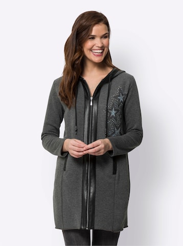 heine - Sudadera con cremallera en gris