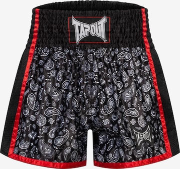 TapoutLoosefit Sportske hlače 'Camino' - crna boja: prednji dio