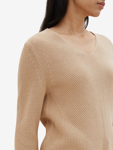 TOM TAILOR Pullover in Beige