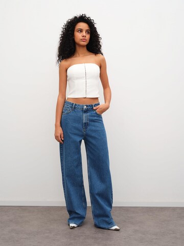 RÆRE by Lorena Rae Wide leg Jeans 'Anais' in Blauw