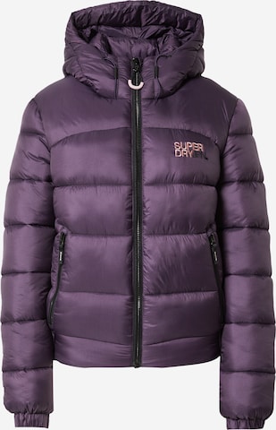 Superdry Winterjas in Lila: voorkant